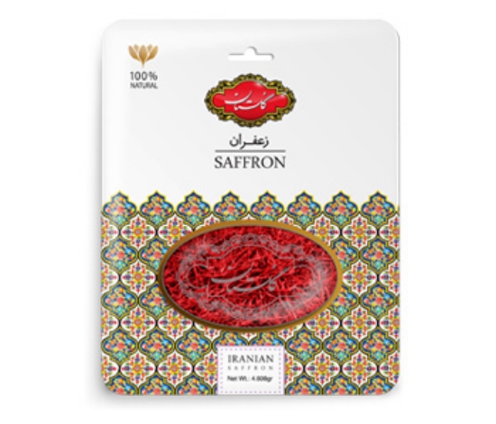 تصویر  زعفران گلستان (کارتی، طرح خاتم)