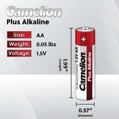 تصویر  باتری قلمی کملیون مدل Plus Alkaline بسته 2 عددی